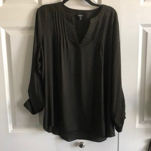 Simply Vera, Vera wang XXL olive pintuck blouse